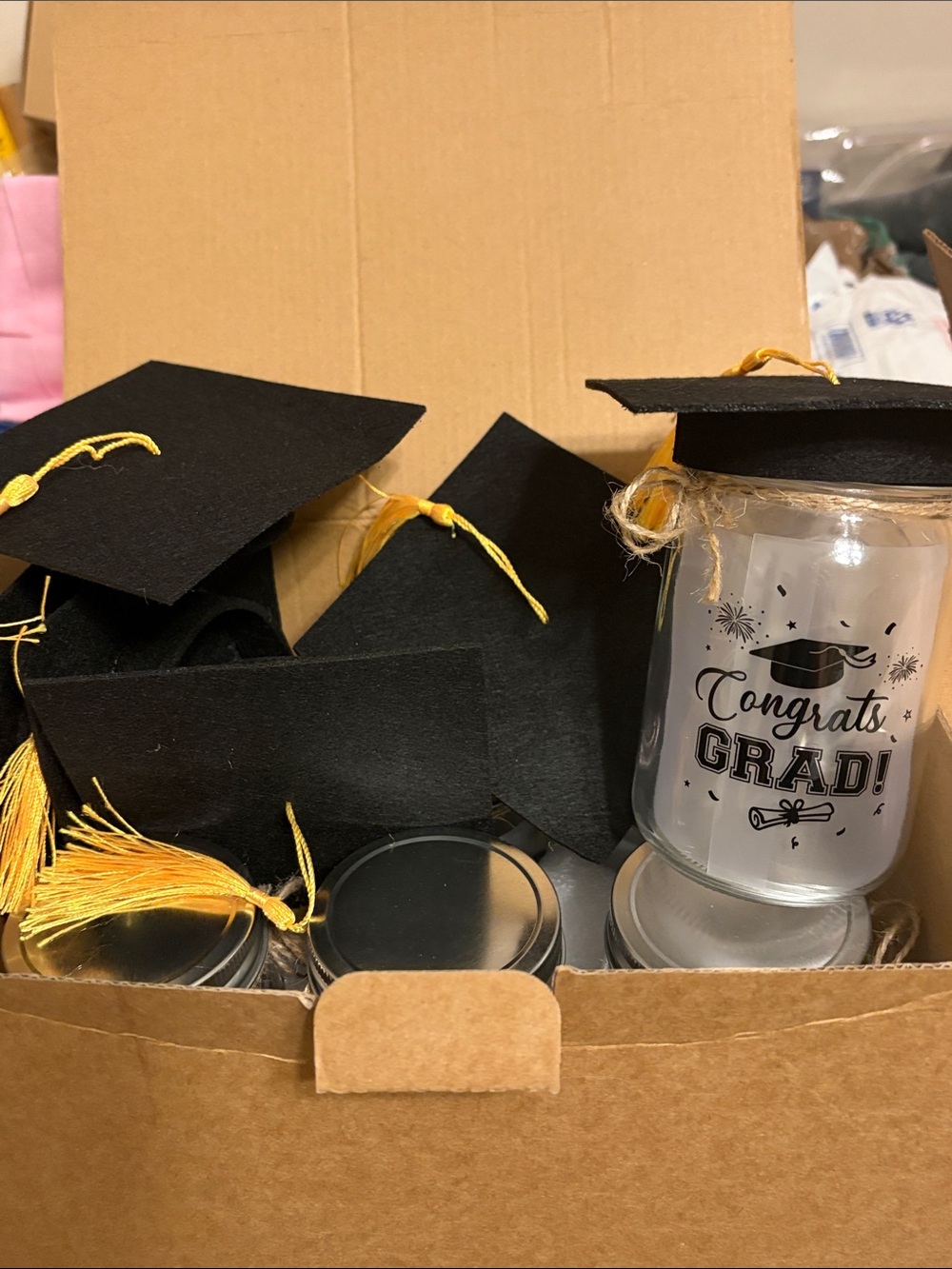 Graduation table decor.